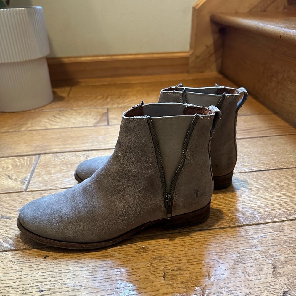 Frye Carly Zip Chelsea Suede Boots
